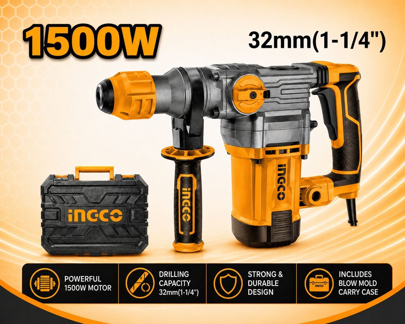Rotary hammer 1500W