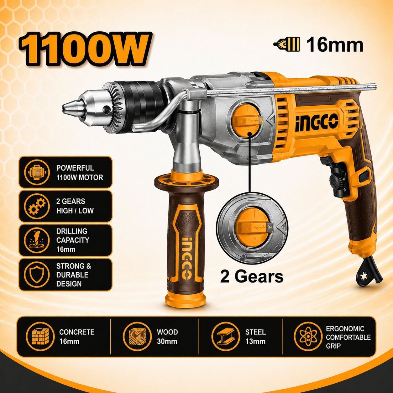 Impact drill 1100W
