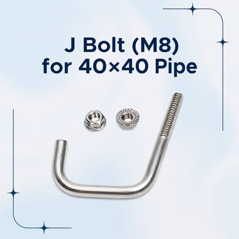 J Bolt (M8) with Flange Nut for 40×40 Pipe