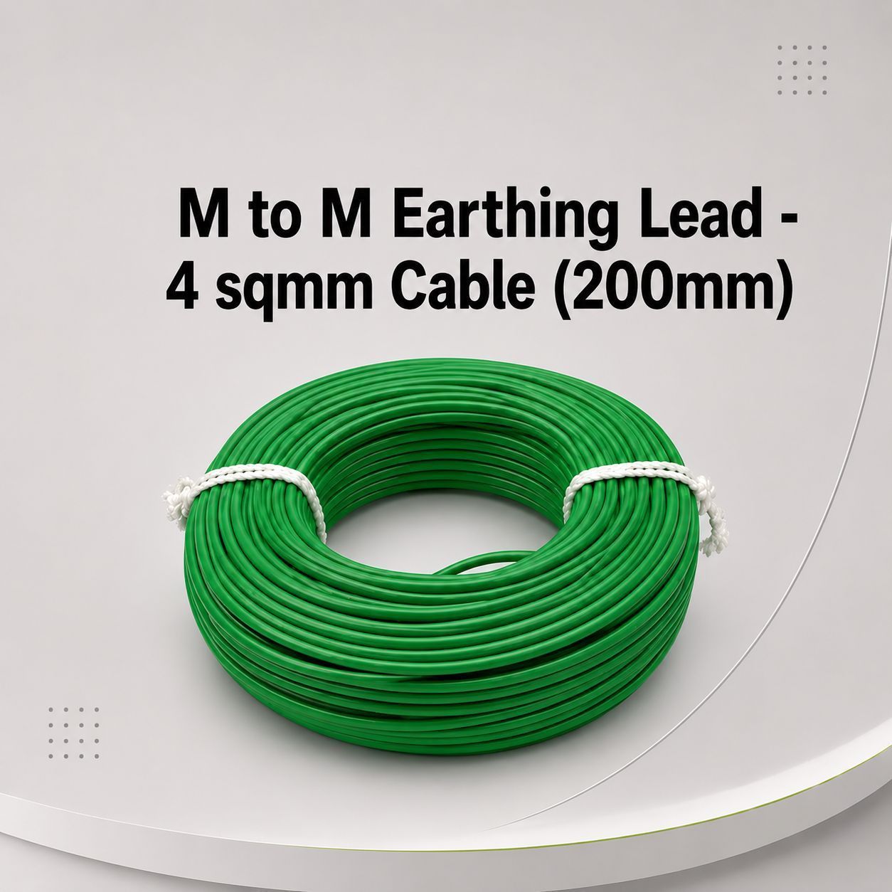 M to M Earthing Lead - 4 sqmm Cable (200mm)