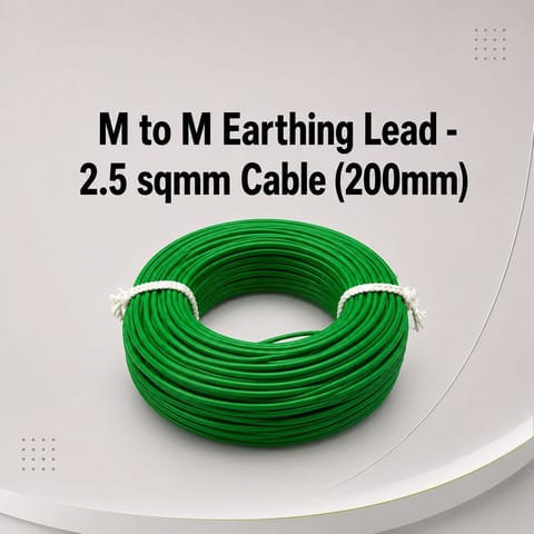 M to M Earthing Lead - 2.5 sqmm Cable (200mm)