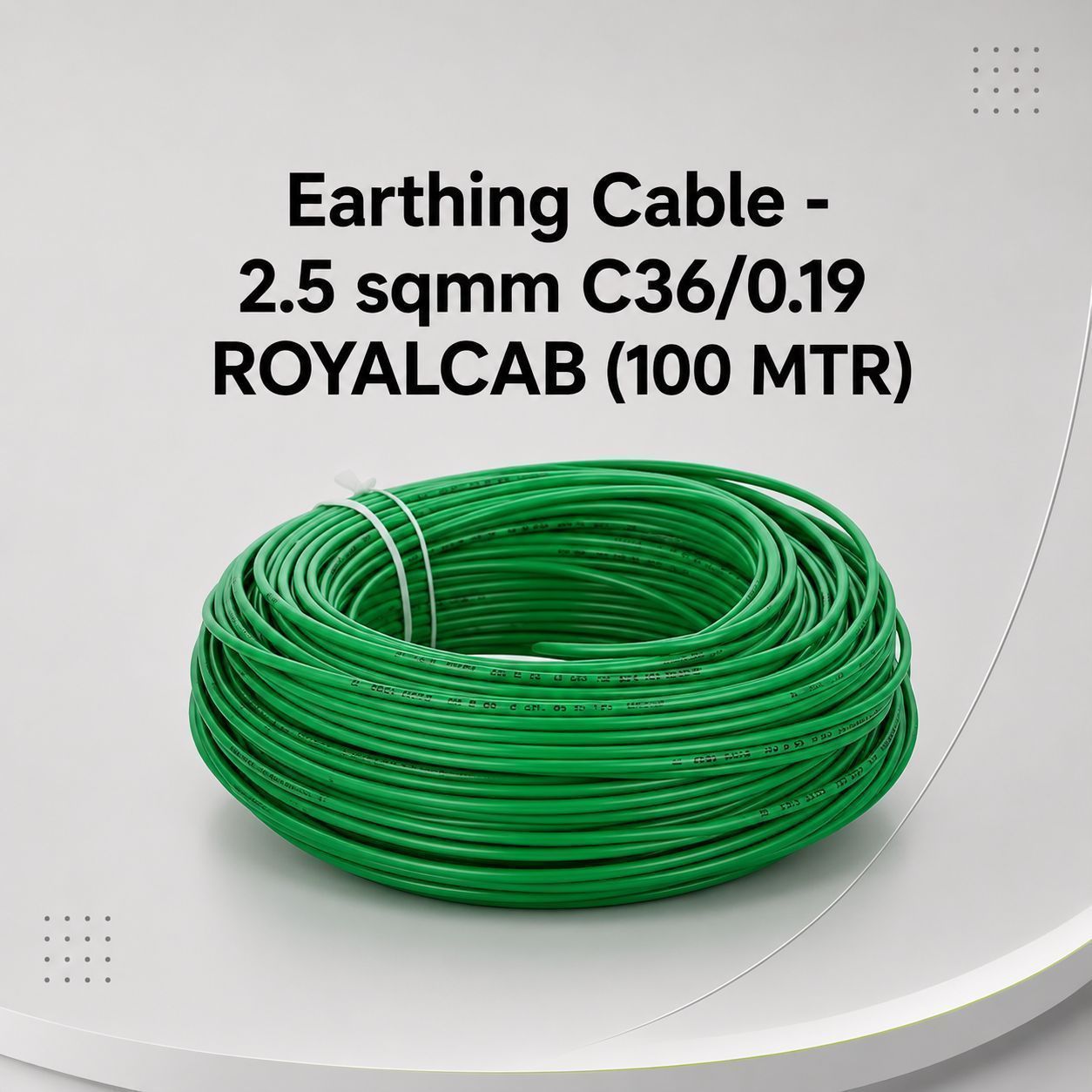 ROYALCAB Earthing Cable - 2.5 sqmm C36/0.19 (100 MTR) COPPER 