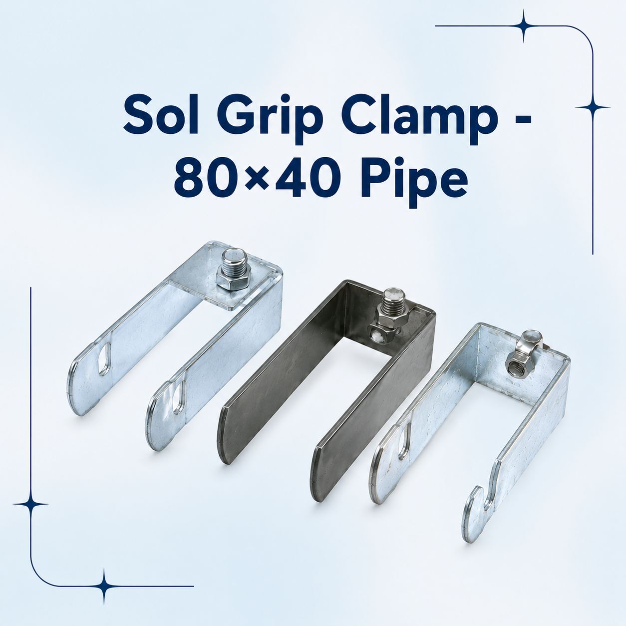Sol Grip Clamp - 80×40 Pipe