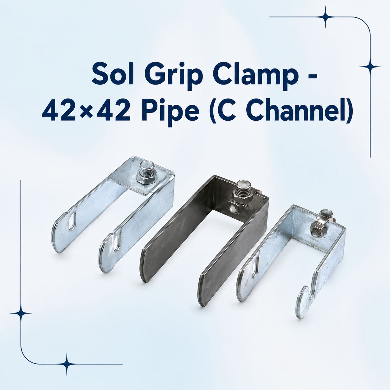 Sol Grip Clamp - 42×42 Pipe (C Channel)