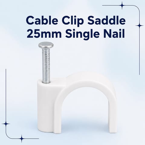 Cable Clip Saddle 25mm Single Nail