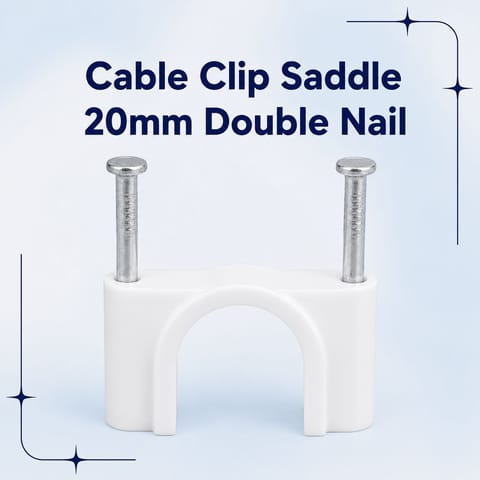 Cable Clip Saddle 20mm Double Nail