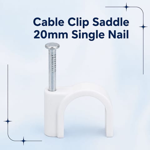 Cable Clip Saddle 20mm Single Nail