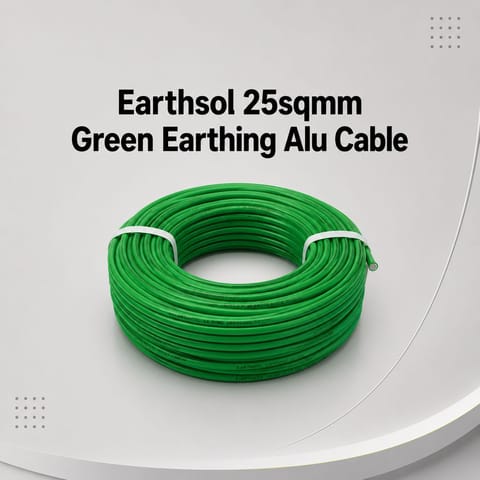 Earthsol 25sqmm Green Earthing Alu Cable