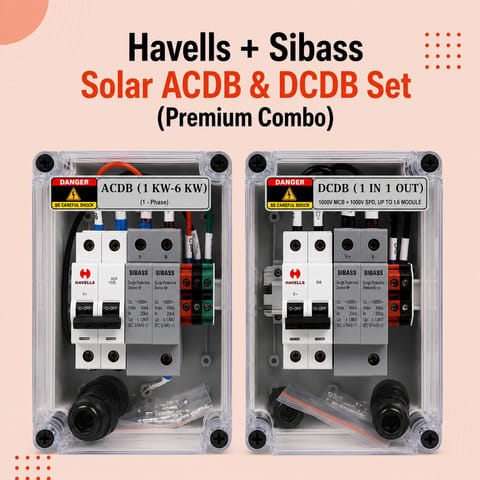 Havells + Sibass Solar ACDB & DCDB Set (Premium Combo)