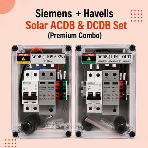 Siemens + Havells Solar ACDB & DCDB Set (Premium Combo)