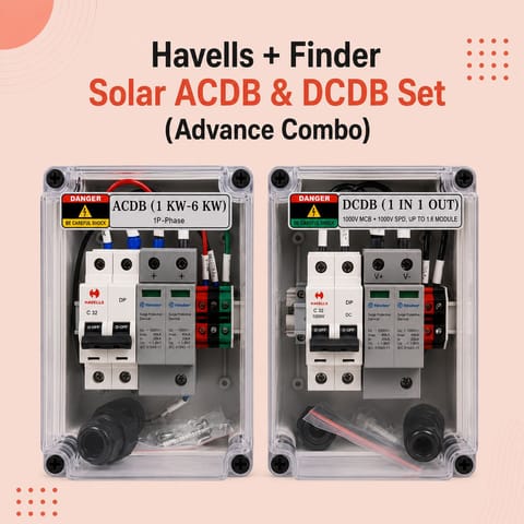Havells + Finder Solar ACDB & DCDB Set (Advance Combo)