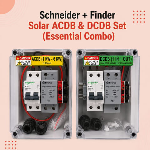 Schneider + Finder Solar ACDB & DCDB Set (Essential Combo)