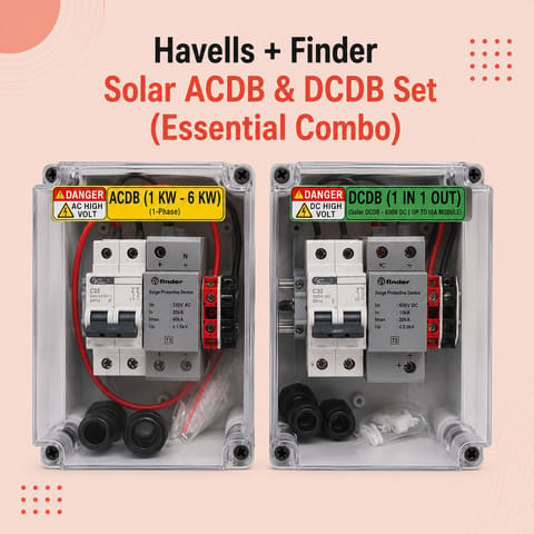 Havells + Finder Solar ACDB & DCDB Set (Essential Combo)