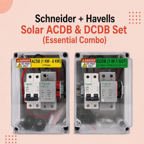 Schneider + Havells Solar ACDB & DCDB Set (Essential Combo)