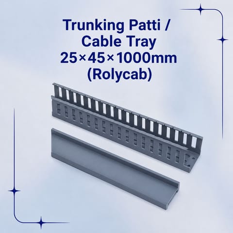 Trunking Patti / Cable Tray 25×45×1000mm (Rolycab)