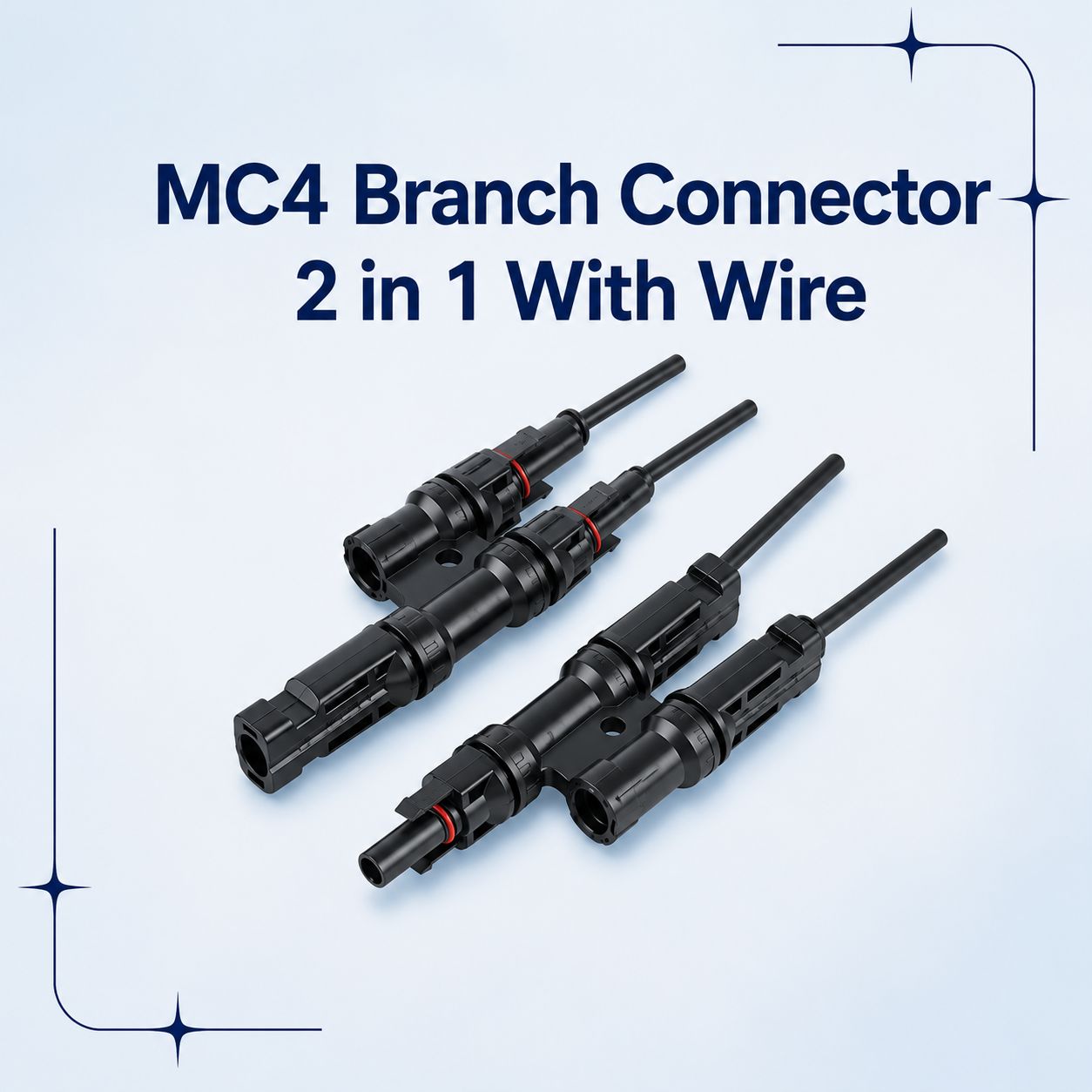 MC4 Branch Connector 2 in 1 With Wire