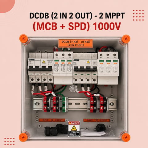 DCDB (2 IN 2 OUT)- 2 MPPT (MCB + SPD) 1000V