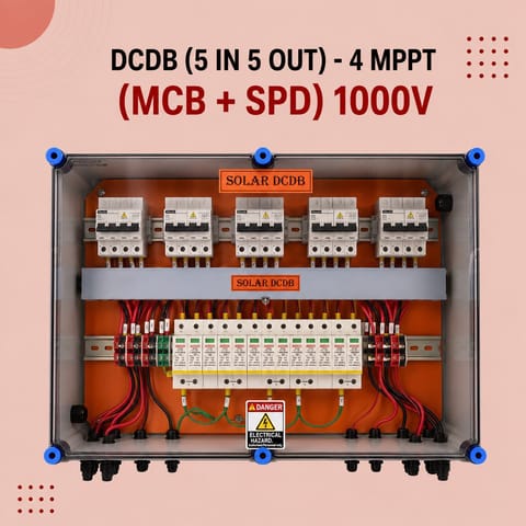DCDB (5 IN 5 OUT)- 4 MPPT (MCB + SPD) 1000V