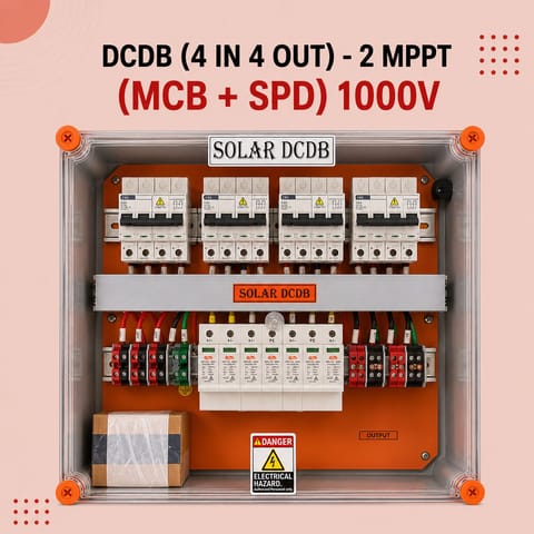 DCDB (4 IN 4 OUT)- 2 MPPT (MCB + SPD) 1000V