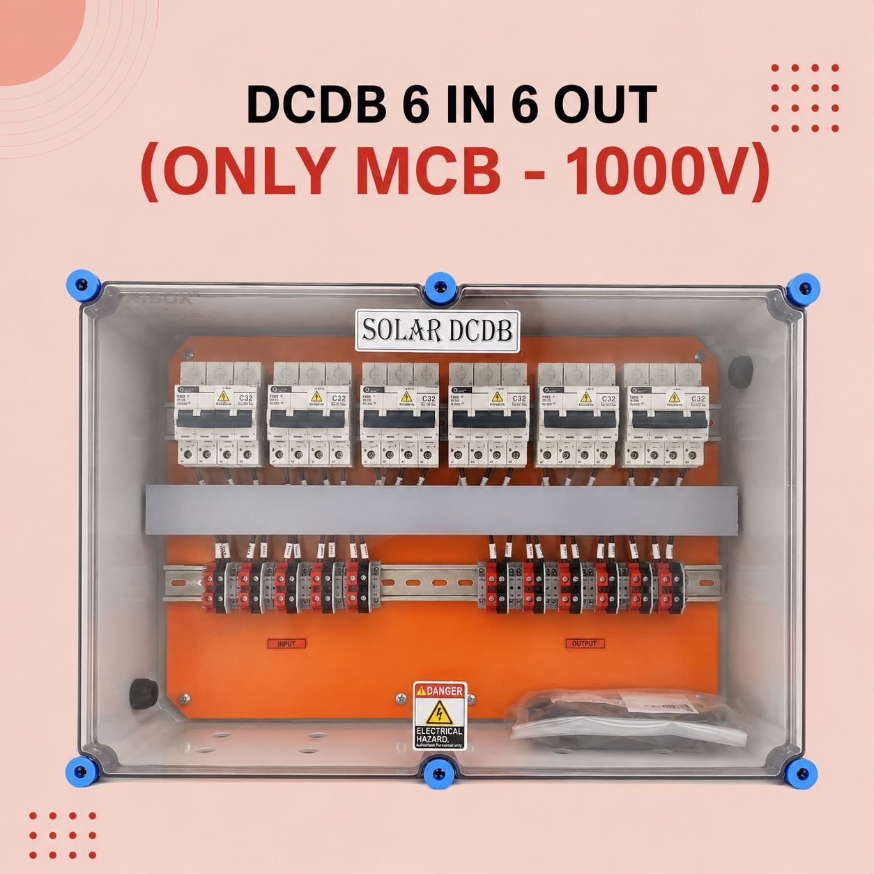 DCDB 6 IN 6 OUT (ONLY MCB – 1000V)