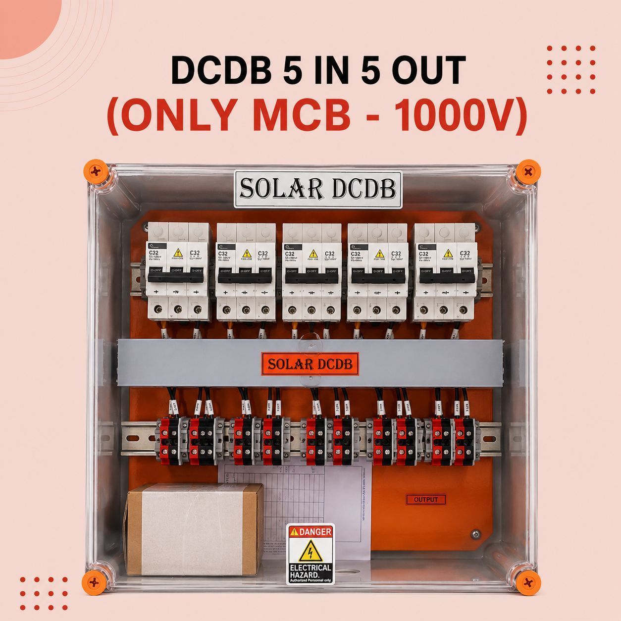 DCDB 5 IN 5 OUT (ONLY MCB – 1000V)