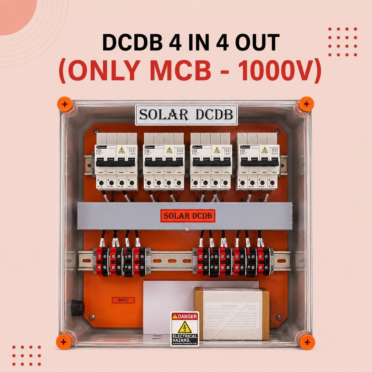 DCDB 4 IN 4 OUT (ONLY MCB – 1000V)