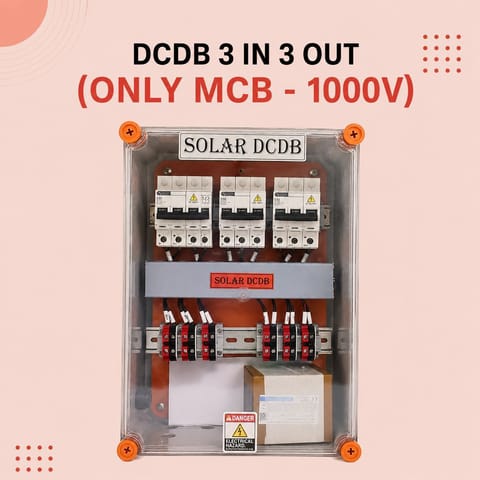 DCDB 3 IN 3 OUT (ONLY MCB – 1000V)