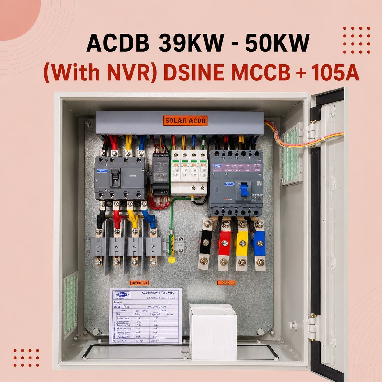 ACDB 39KW - 50KW (With NVR) DSINE MCCB + 105A