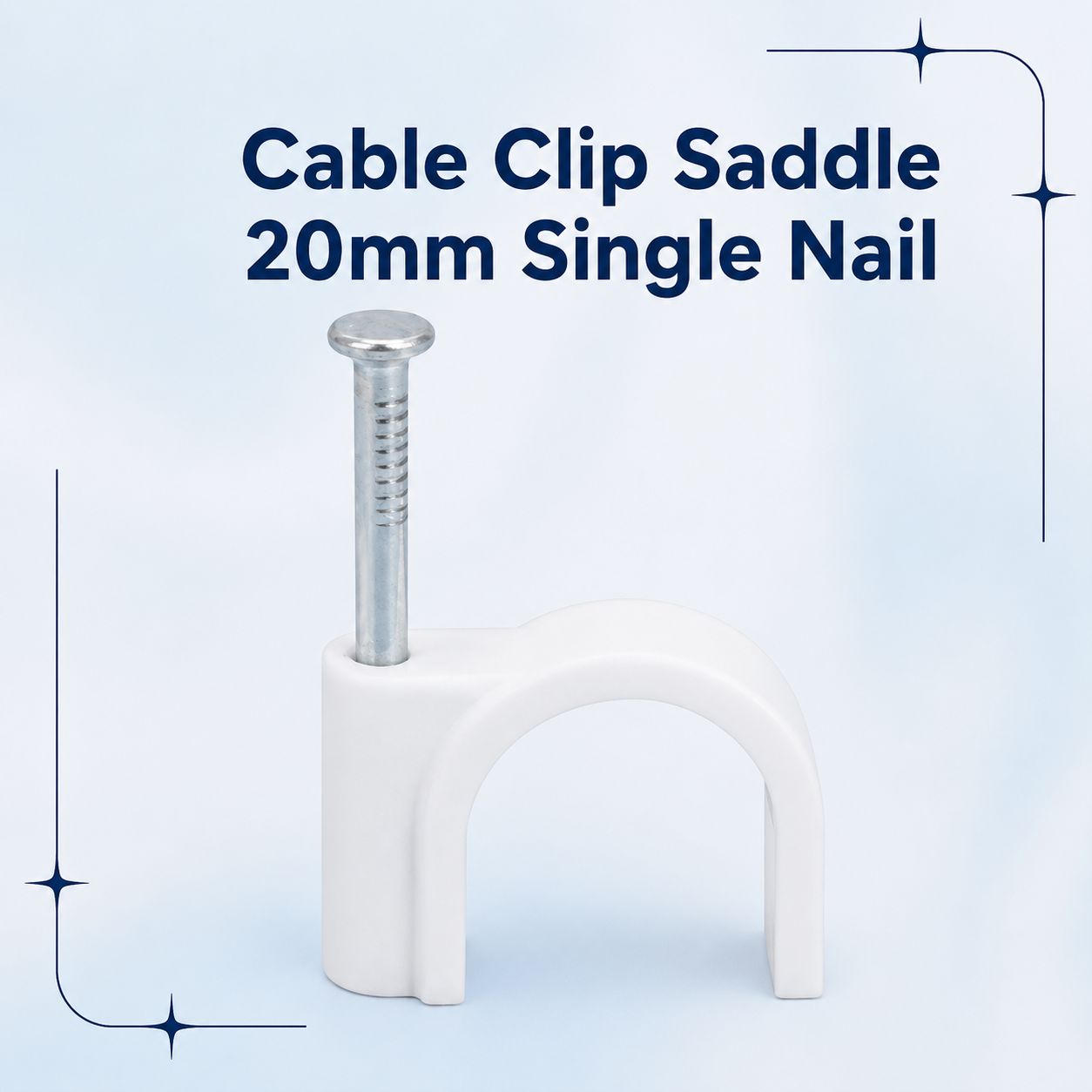 Cable Clip Saddle 20mm Single Nail
