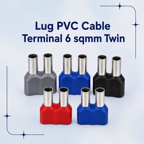 Lug PVC Cable Terminal 6 sqmm Twin