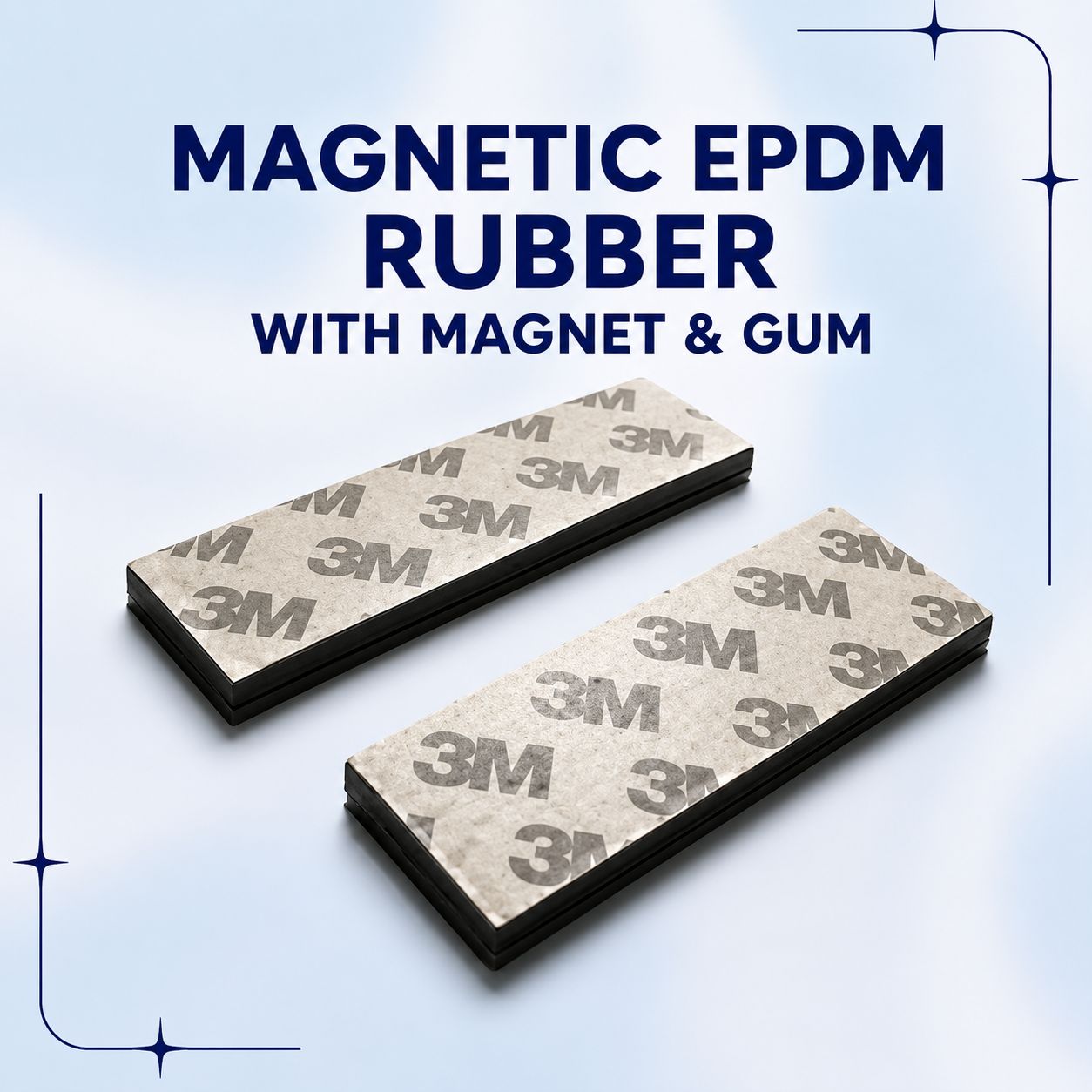 Magnetic EPDM Rubber with Magnet & Gum (20*80*2)(100/50 PIC PKT)