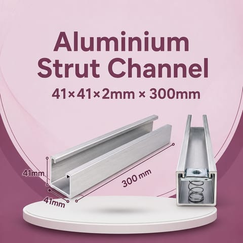 Aluminium Strut Channel 41×41×2mm × 300mm
