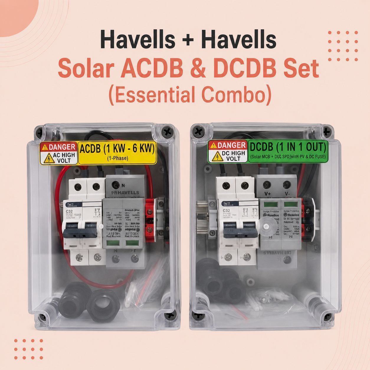 Havells + Havells Solar ACDB & DCDB Set (Essential Combo)
