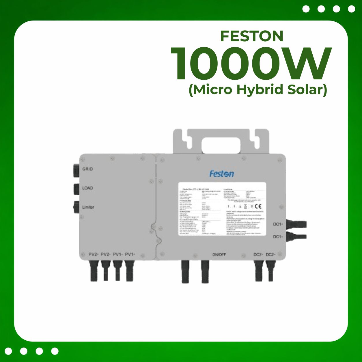Feston 1000W Micro Hybrid Solar Inverter