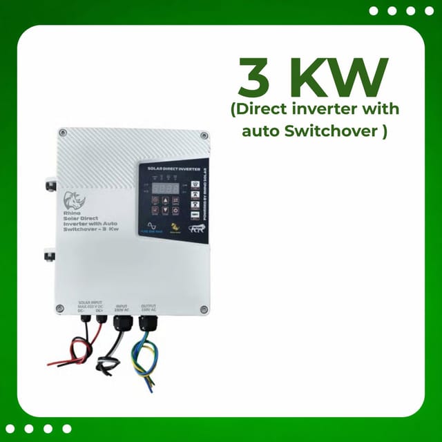 Rhino Solar Direct Inverter with auto Switchover - 3kw