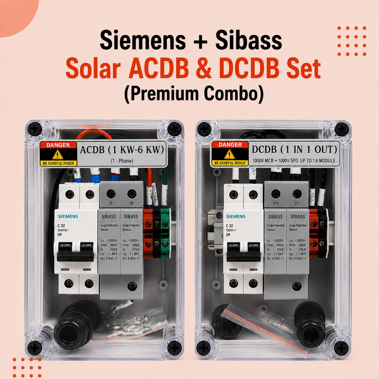 Siemens + Sibass Solar ACDB & DCDB Set (Premium Combo)