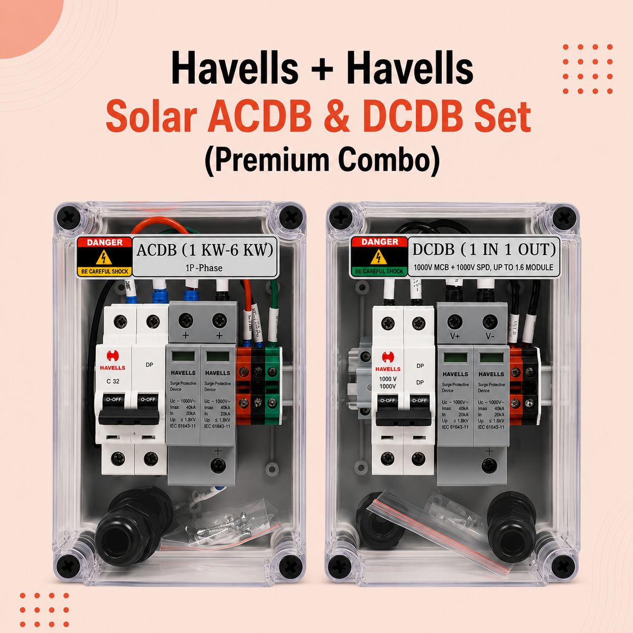 Havells + Havells Solar ACDB & DCDB Set (Premium Combo)