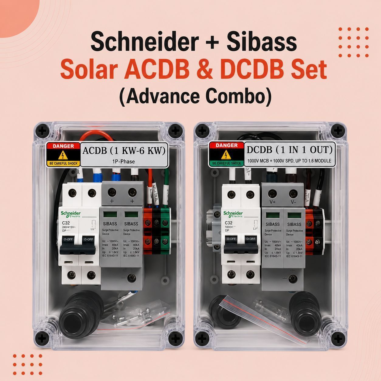 Schneider + Sibass Solar ACDB & DCDB Set (Advance Combo)
