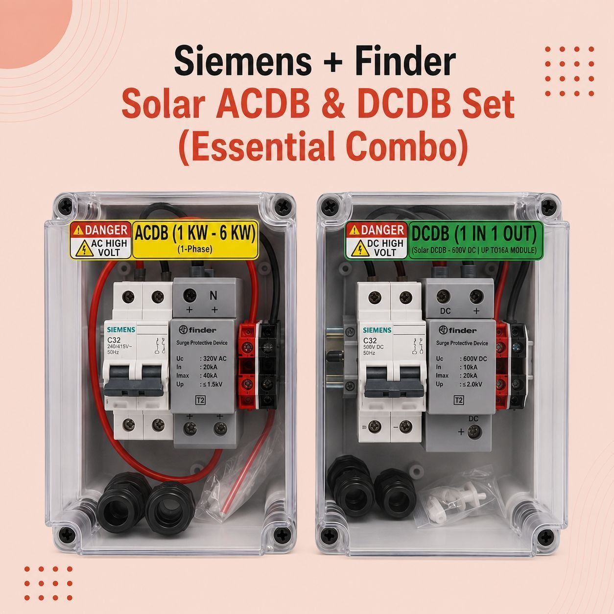 Siemens + Finder Solar ACDB & DCDB Set (Essential Combo)