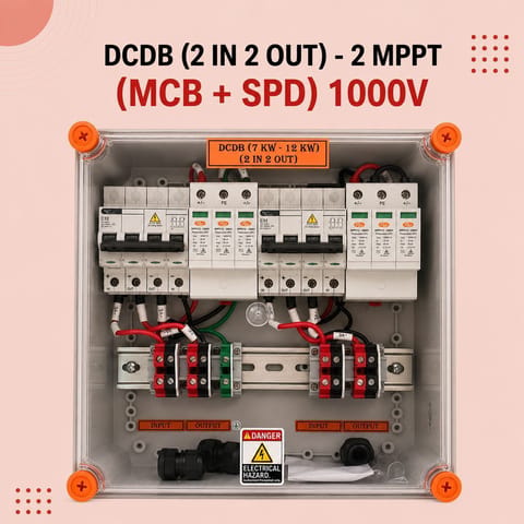 DCDB (2 IN 2 OUT)- 2 MPPT (MCB + SPD) 1000V