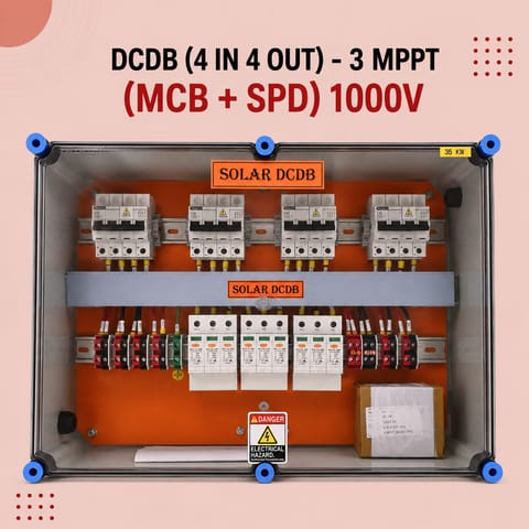 DCDB (4 IN 4 OUT)- 3 MPPT (MCB + SPD) 1000V