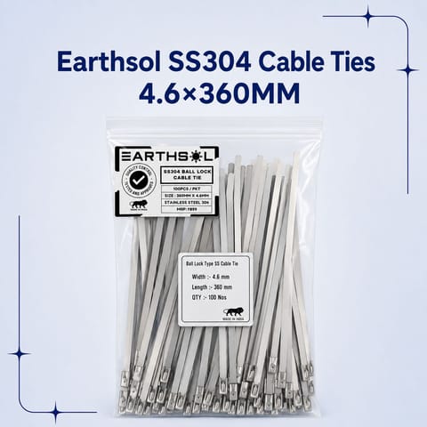 SS304 Cable Ties 4.6×360MM 100 PC/PKT