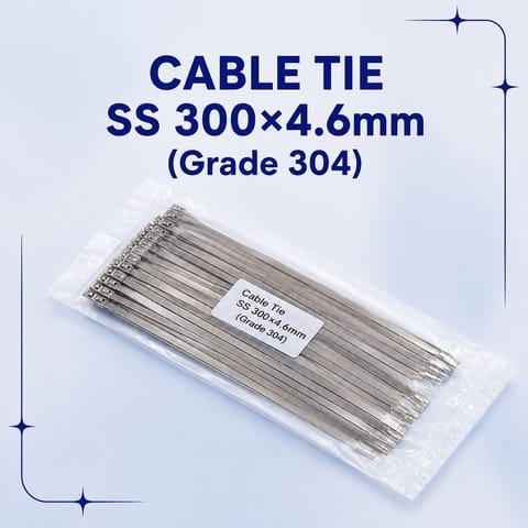 SS Cable Tie - 300mm x 4.6mm 100 PC/PKT