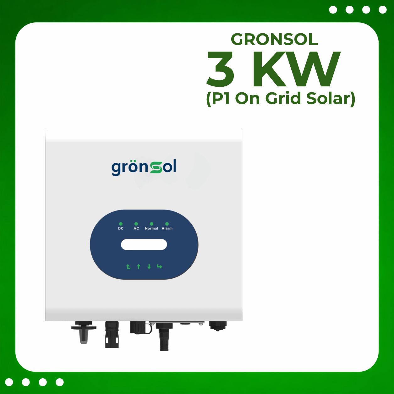 Gronsol 3 Kw P1 On Grid Solar Inverter