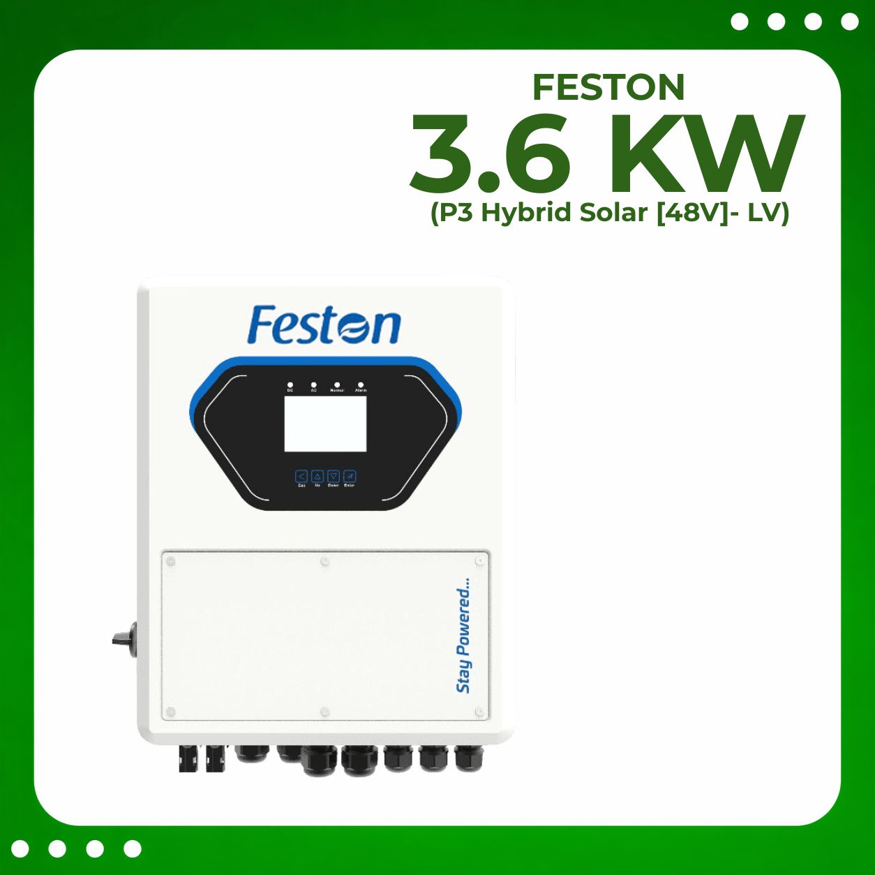 Feston 3.6 Kw P3 ( 48V )Hybrid Solar Inverter