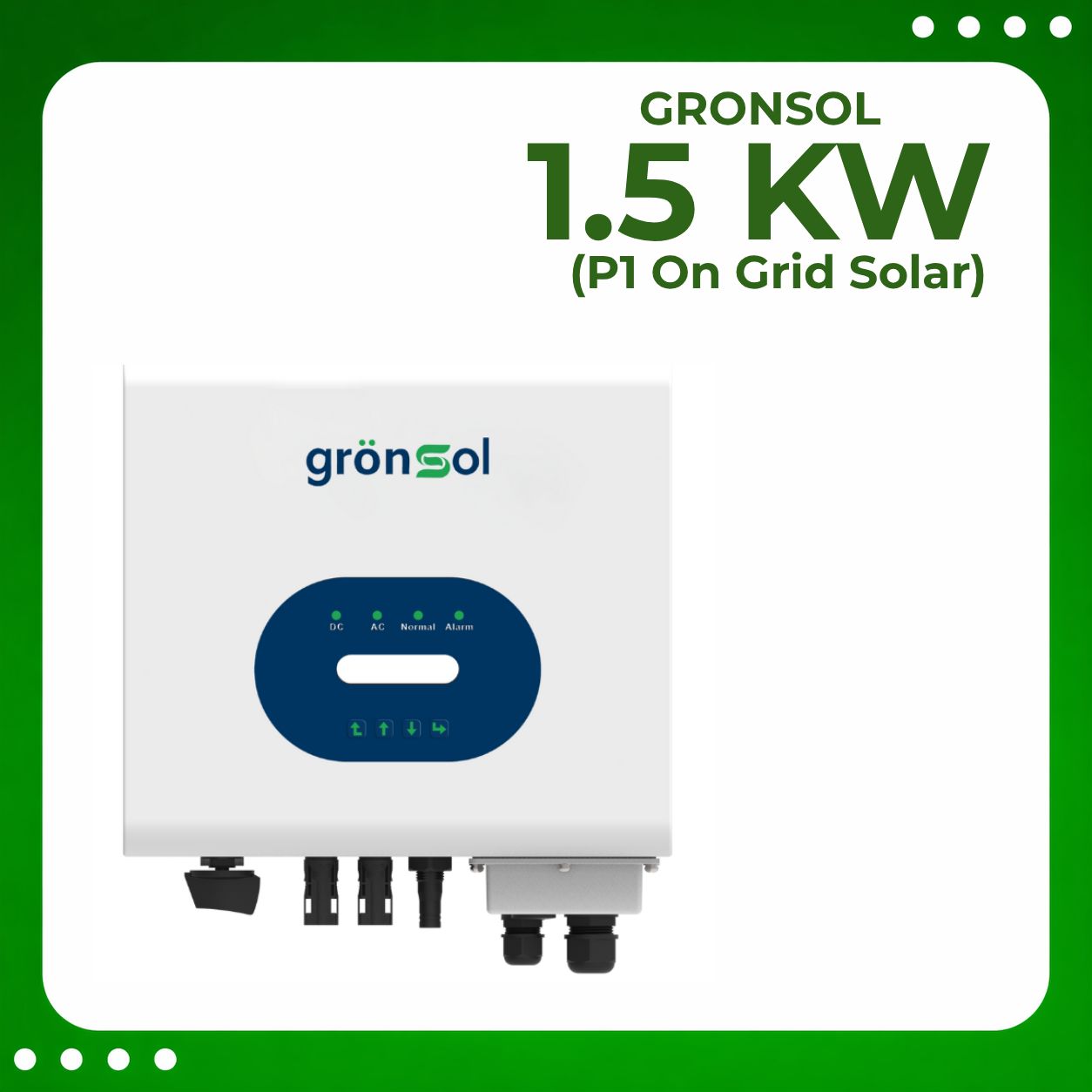 Gronsol 1.5 kW P1 On Grid Solar Inverter