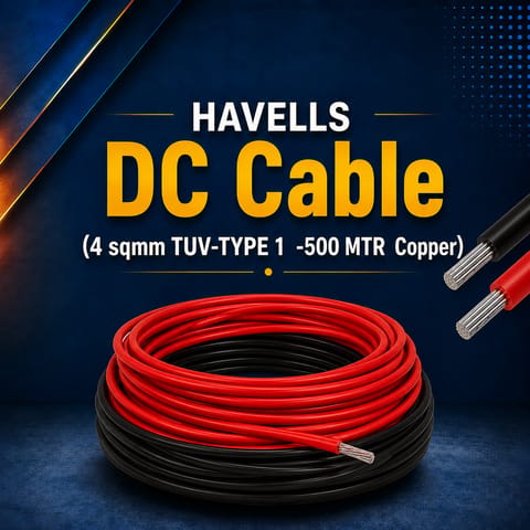 HAVELLS DC Cable - 4 sqmm TUV-TYPE 1 (500 MTR)