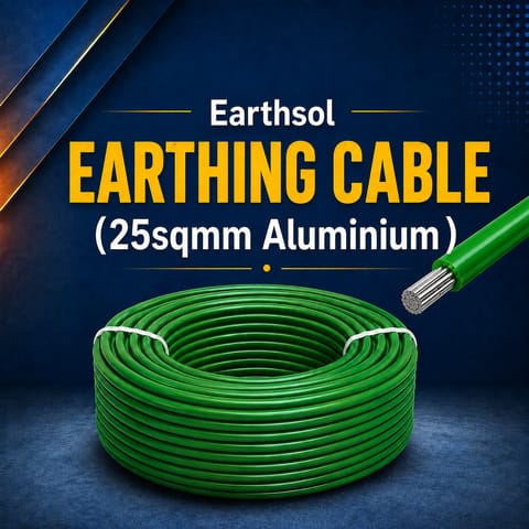 Earthsol 25sqmm Green Earthing Aluminium Cable