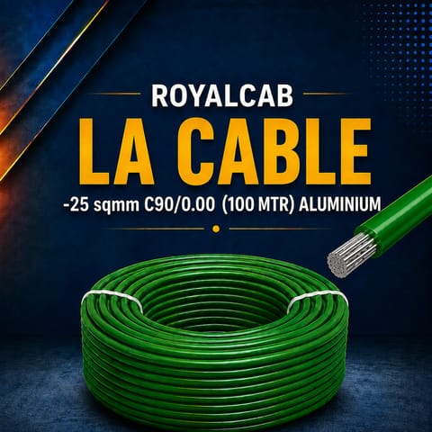 ROYALCAB L.A. Cable - 25 sqmm C90/0.00 (100 MTR) ALUMINIUM