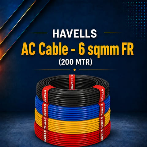 HAVELLS AC Cable - 6 sqmm FR (200 MTR)